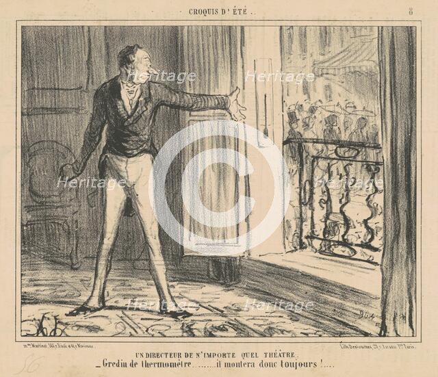 Un directeur de n'importe quel theatre, 19th century. Creator: Honore Daumier.