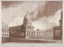 View of the fire at Greenwich Hospital, London, on the morning of 2nd January, 1779. Artist: E Edye
