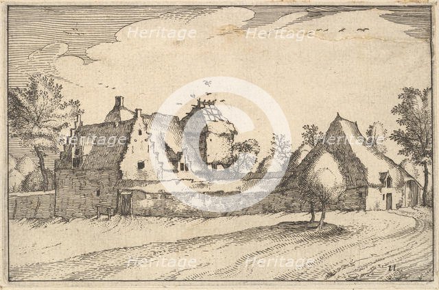 Walled Farm, plate 11 from Regiunculae et Villae Aliquot Ducatus Brabantiae, ca. 1610. Creator: Claes Jansz Visscher.