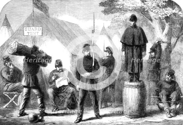 The Civil War in America: punishment drill in the Federal camp - from a sketch..., 1861. Creator: Mason Jackson.