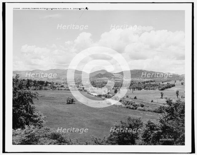 Looking toward Pittsfield from Rutland R.R., Green Mts., Vt., between 1900 and 1906. Creator: Unknown.