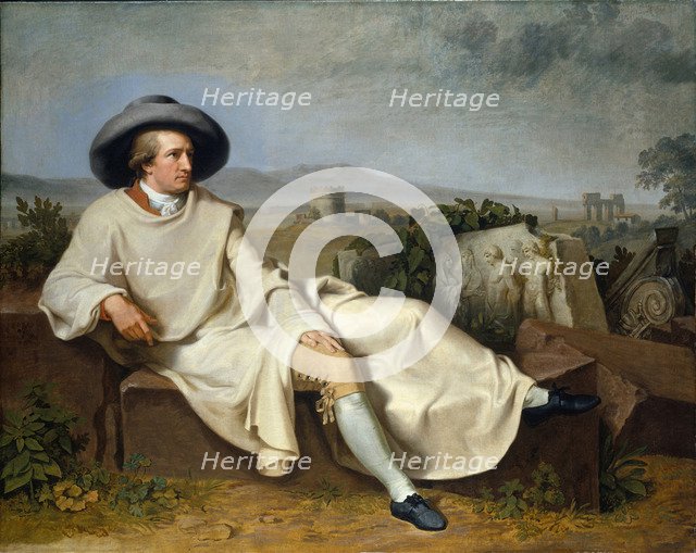 Goethe in the Campagna, 1787. Artist: Tischbein, Johann Heinrich Wilhelm (1751-1829)