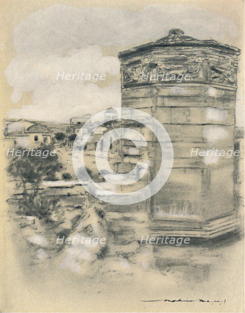 'Tower of the Winds, Athens', 1903. Artist: Mortimer L Menpes.