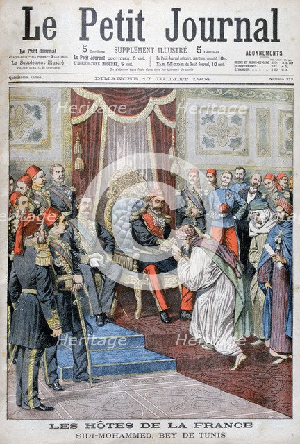 Audience with Muhammad IV al-Hadi, the Bey of Tunis, 1904. Artist: Unknown