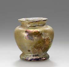 Iridescent green Miniature pot, 1st-2nd century A.D. Creator: Unknown.