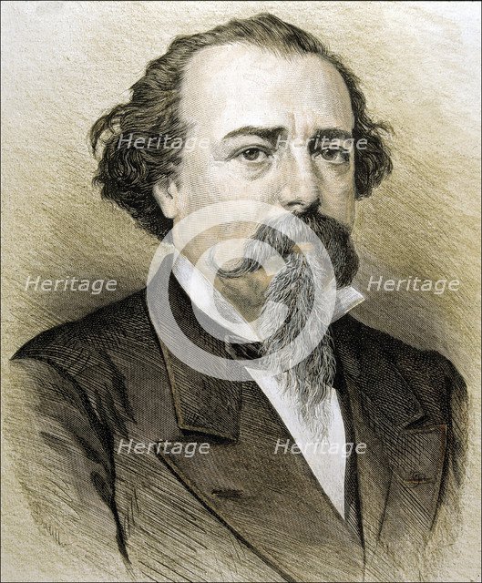 Adelardo López de Ayala (1828-1879), Spanish writer and politician, engraving in the 'Ilustración…