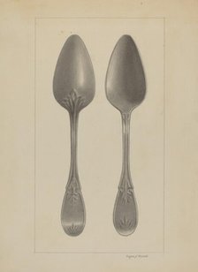 Pewter Spoon, c. 1936. Creator: Eugene Barrell.