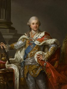Portrait of Stanislaus Augustus Poniatowski in Coronation Robes, c1790. Creator: Marcello Bacciarelli.