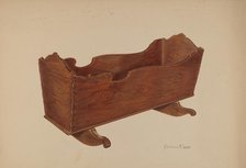 Wooden Cradle, c. 1938. Creator: Edmond Lorts.