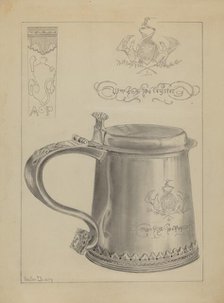 Silver Tankard, 1935/1942. Creator: Hester Duany.