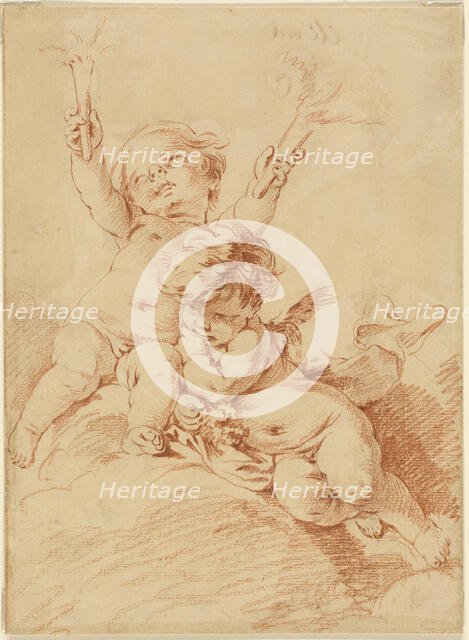 Two Putti, n.d. Creator: Francois Boucher.