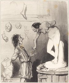 Pygmalion, 1842. Creator: Honore Daumier.