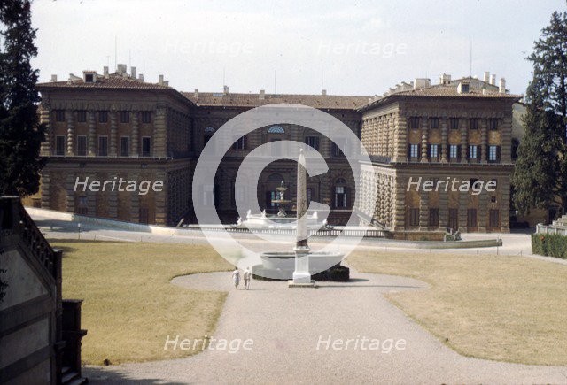 Pitti Palace and the Boboli Gardens in August, Florence, Italy, c20th century.  Artist: Unknown.