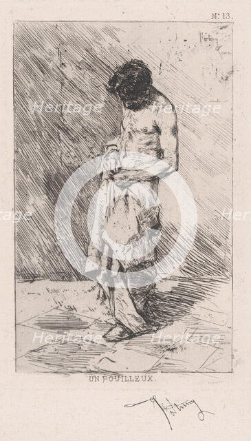 Young man standing dressed in rags, ca. 1860-70. Creator: Mariano Jose Maria Bernardo Fortuny y Carbo.