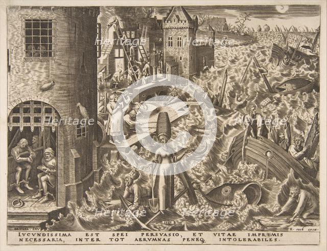 Hope (Spes) from the series The Virtues, 1559-60. Creator: Philip Galle.