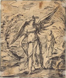 Tobias and the Angel [verso], c. 1616/1617. Creator: Hermann Weyer.