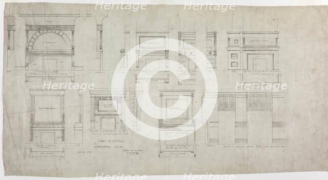 Standard Club, Chicago, Illinois, Mantel Details, 1888. Creator: Adler & Sullivan.