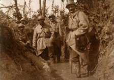 French soldiers in the mud, Chemin des Dames, northern France, c1914-c1918. Artist: Unknown.