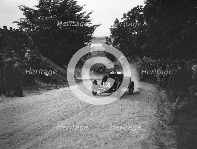 Bugatti Brescia competing in a JCC hillclimb, South Harting, Sussex, 1922. Artist: Bill Brunell.