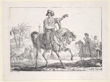 Mameluke on Horseback, first half 19th century. Creator: Carle Vernet.