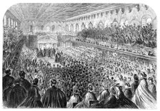 The Royal Visit to Cambridge - the Senate-House: "Three Cheers for Denmark!", 1864. Creator: Unknown.