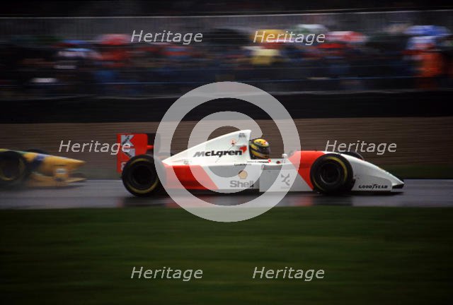McLaren MP4-8, Ayrton Senna 1993 European Grand Prix at Donington. Creator: Unknown.