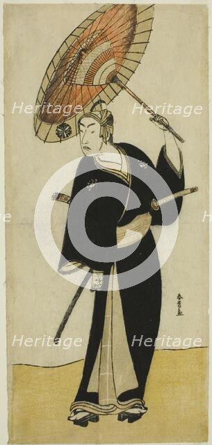 The Actor Matsumoto Koshiro IV as Sukeroku in the Play Sukeroku Yukari no Edo..., c. 1782. Creator: Katsukawa Shunjo.