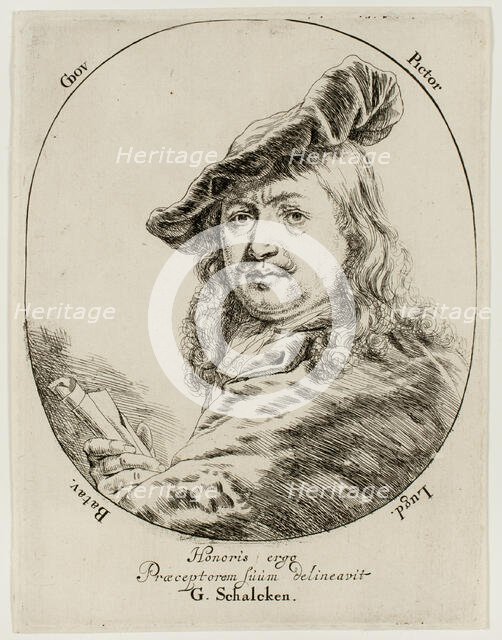 Portrait of Gerard Dou, the Painter, 1660/80. Creator: Godfried Schalcken.