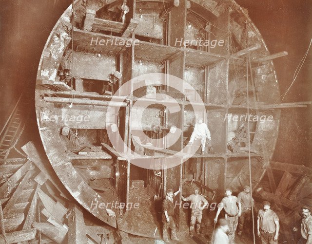 Construction of the Rotherhithe Tunnel, Bermondsey, London, November 1906. Artist: Unknown.