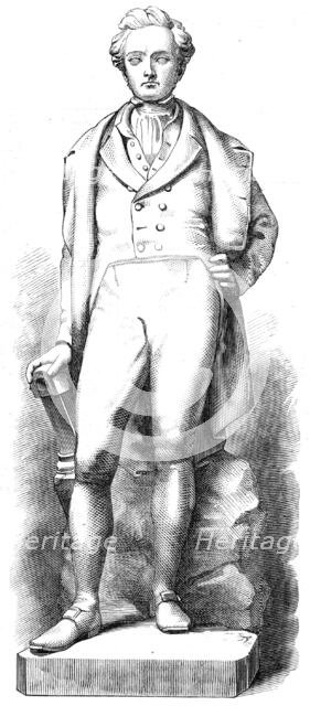 Statue of Sir Humphry Davy, at Penzance, 1872. Creator: Unknown.