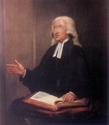 John Wesley, 18th century English non-conformist preacher. Artist: Unknown