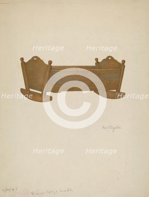 Pioneer Baby's Cradle, 1941. Creator: George V. Vezolles.