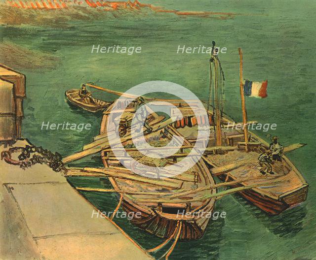 'Boats on the Rhône', August 1888, (1947). Creator: Vincent van Gogh.