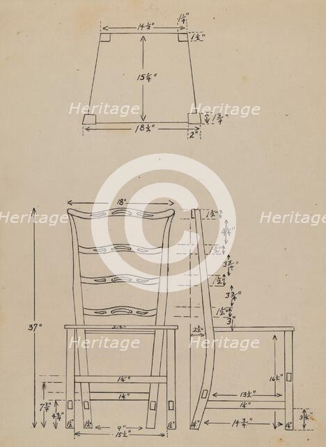 Side Chair, 1936. Creator: Hans Westendorff.