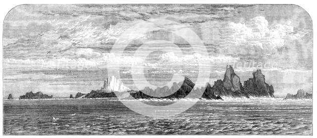 The Voyage of H.M.S. Challenger: St. Paul's Rocks, from the east, 1873. Creator: RCH.