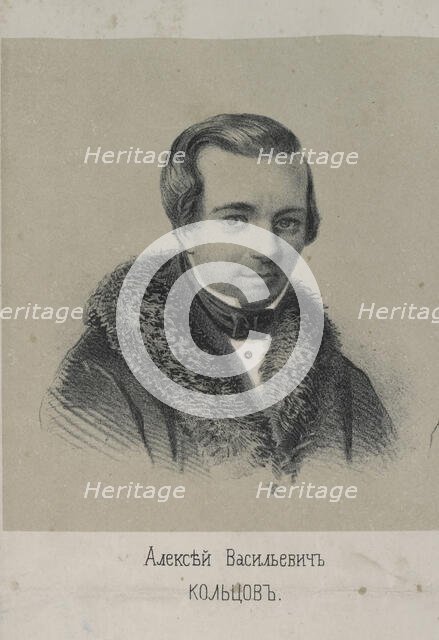 Portrait of the poet Alexei Koltsov (1808-1842), 1861. Creator: Timm, Wassili (George Wilhelm) (1820-1895).