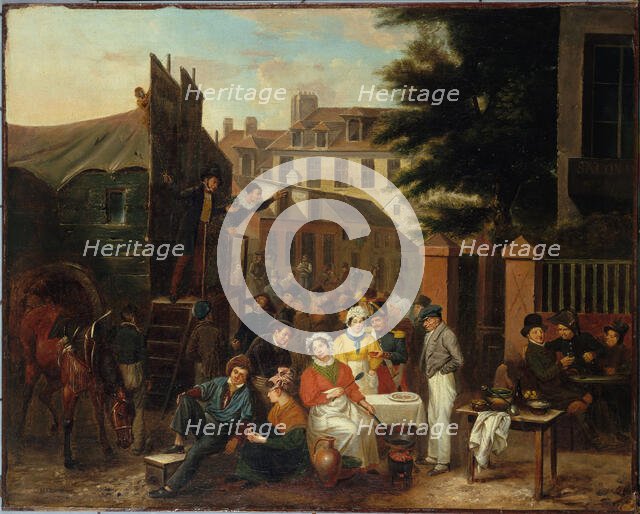 Fairground parade, 1834. Creator: Desire Adelaide Charles Maignen de Sainte-Marie.