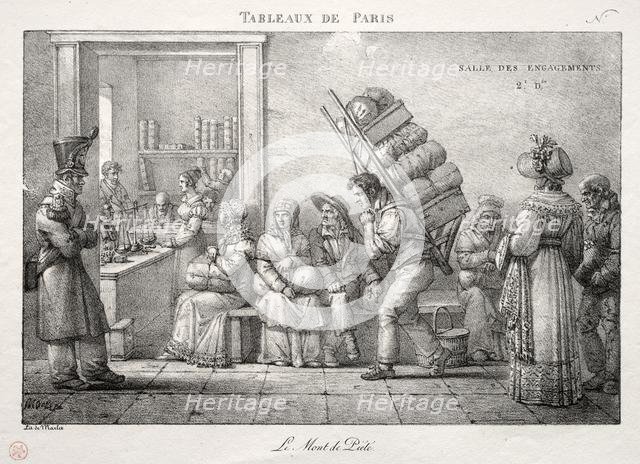 Scenes of Paris: The Pawnshop. Creator: Jean Henri Marlet (French, 1770-1847).