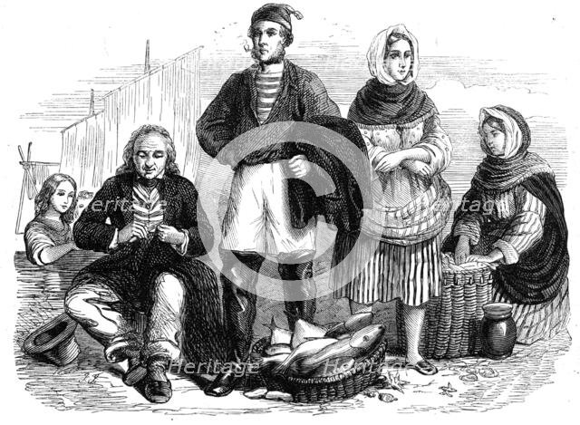 Newhaven fishermen and fishwives, 1862. Creator: Unknown.