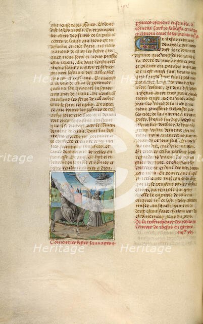 The Flight into Egypt; Miroir Historial, about 1475. Creator: Unknown.