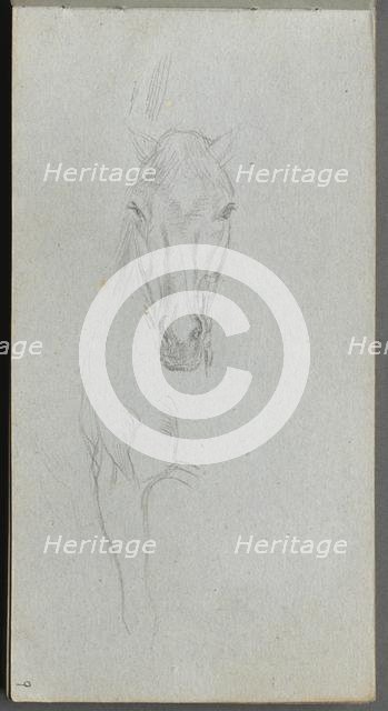 Sketchbook, page 09: Study of a Horse. Creator: Ernest Meissonier (French, 1815-1891).