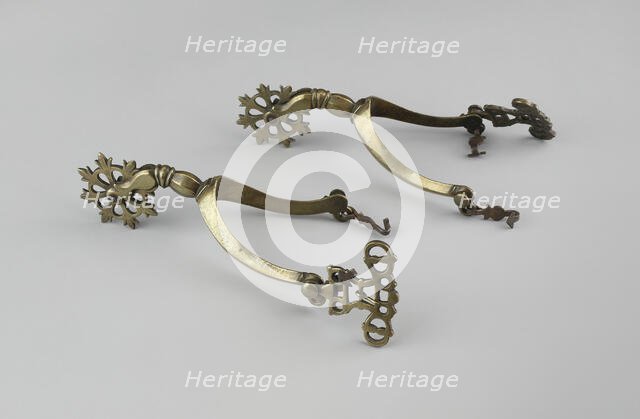 Pair of Rowel Spurs, Western Europe, c. 1630. Creator: Unknown.