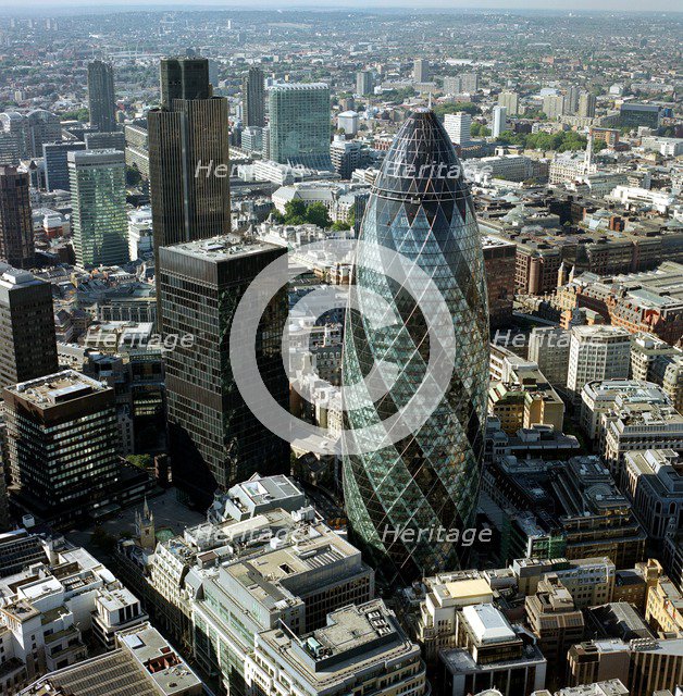 30 St Mary Axe, City of London, 2000s. Artist: Unknown.