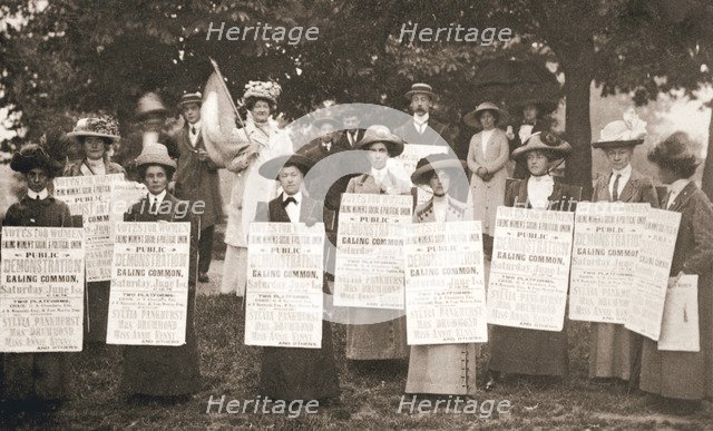 The suffragettes of Ealing, London, 1912. Artist: Unknown