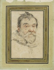 Portrait of a Bearded Old Man, c. 1650. Creator: Claude Mellan.