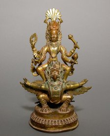 God Vishnu Astride His Mount, Garuda, 17th/18th century. Creator: Unknown.