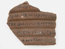 Ostrakon with a Letter, Coptic, 600. Creator: Unknown.