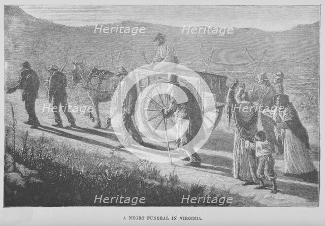 A Negro funeral in Virginia, 1882. Creator: Unknown.