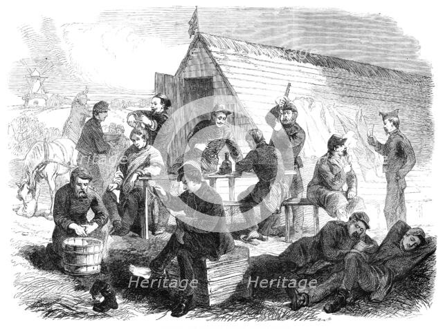 Illustrations of the War in Denmark: barrack life of Danish soldiers: Sunday morning, 1864. Creator: Unknown.