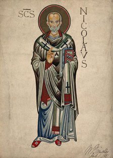 Saint Nicholas of Myra and Bari, 1881. Creator: William Brindley.
